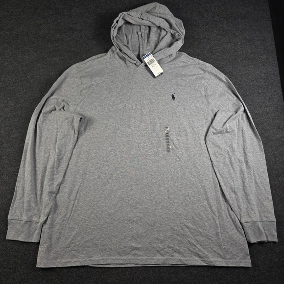Polo Ralph Lauren Other - Polo Ralph Lauren Grey Heather Lightweight Hoodie Cotton Jersey Men's XXL NWT